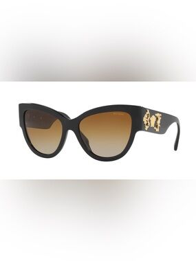 Versace Polarized Black Cat-Eye Sunglasses - Women Accessories